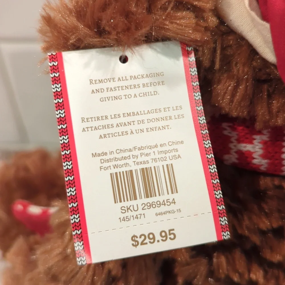NWT- Milo the Pier 1 Imports Christmas Reindeer